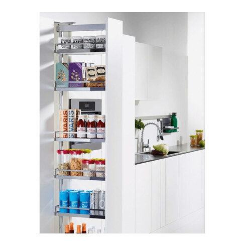 Hettich Auszugsr.-Einhängetablar mit Rutschstopp Arena STYLE 9080084 St verchromt