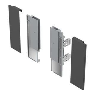 Hettich AvanTech YOU Set Verbinder für gestaltbare Innenfront, Nutzung mit Zarge, Systemhöhe 187, anthrazit