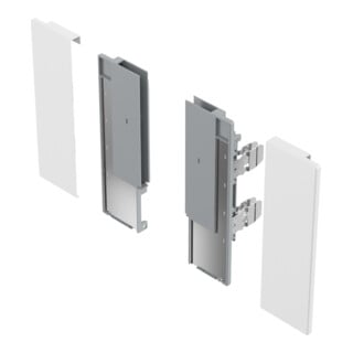 Hettich AvanTech YOU Set Verbinder für gestaltbare Innenfront, Nutzung mit Zarge, Systemhöhe 187, weiß