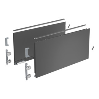 Hettich AvanTech YOU Set Zarge, Höhe 251 mm x NL 650 mm, anthrazit, links und rechts