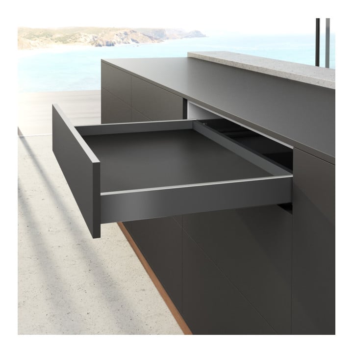 Hettich AvanTech YOU Set Zarge, Höhe 77 mm x NL 450 mm, anthrazit, links und rechts