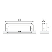 HETTICH Avenio poignée de meuble STA chromé brillant 160 mm D.10 mm-4