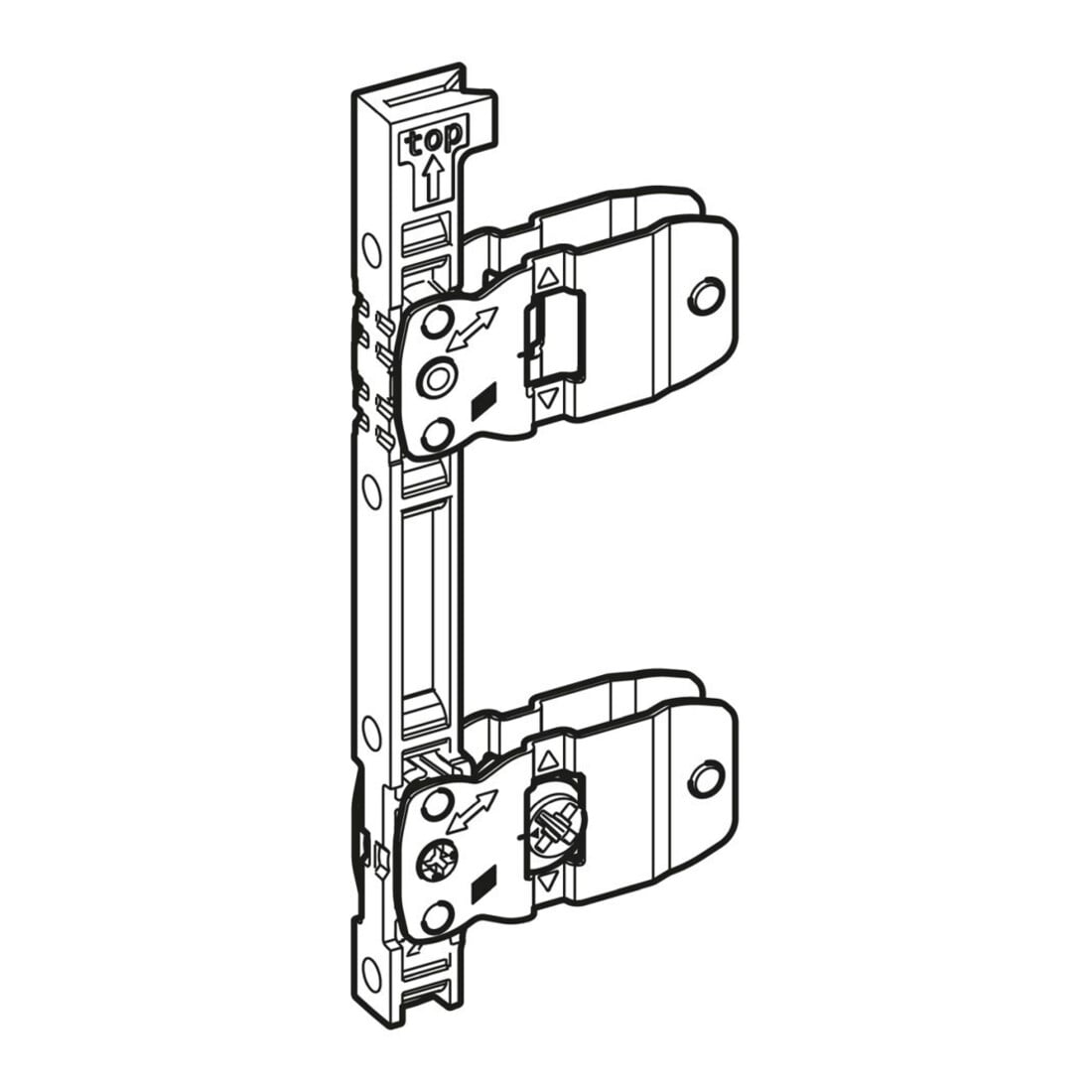 Hettich AVT YOU Fixation avant H187/251 Anschr.SE21453 AVANTECH ACCESSOIRES