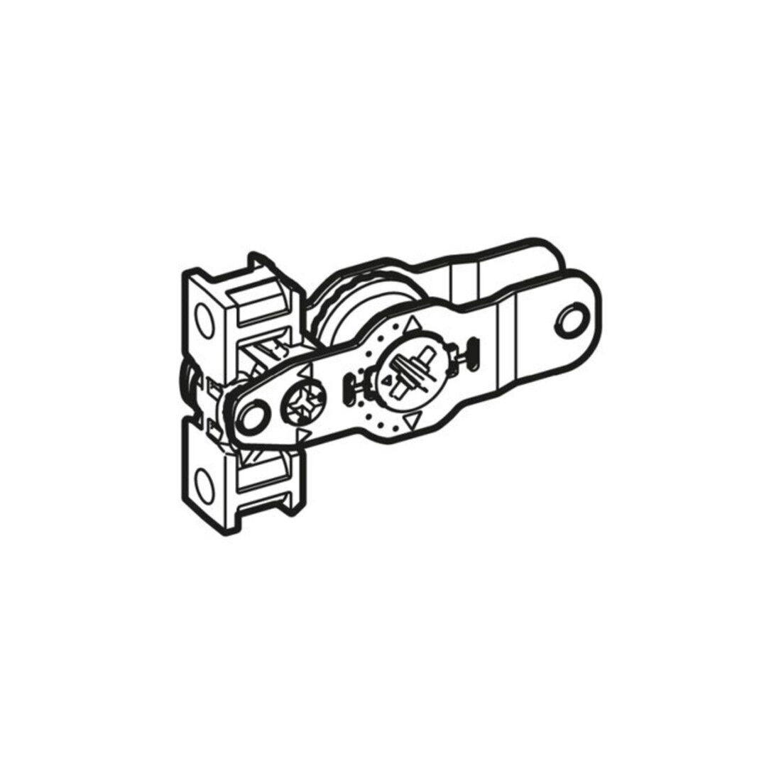 Hettich AVT YOU Fixation avant H77 à visser SE21458 AVANTECH ACCESSOIRES