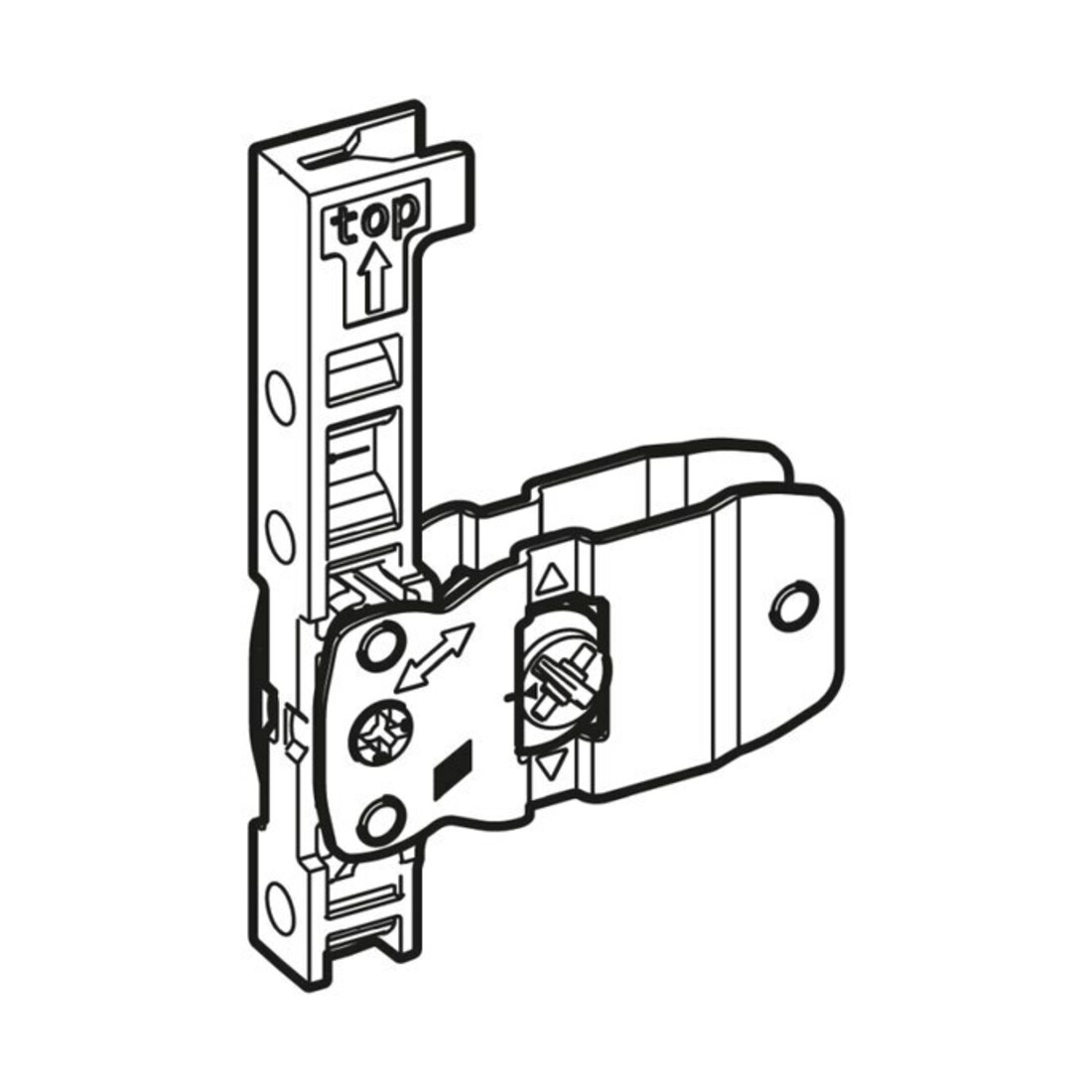 Hettich AVT YOU Frontbefestigung H139 Anschraub SE21547 AVANTECH ZUBEHOER