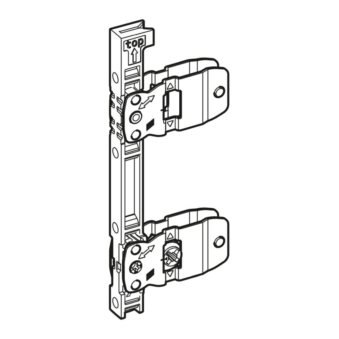 Hettich AVT YOU Frontbefestigung H187/251 Anschr.SE21453 AVANTECH ZUBEHOER