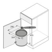 Hettich BIN.IT CL.ABFALLS.KB400MM 15L EST/KST.SW-2