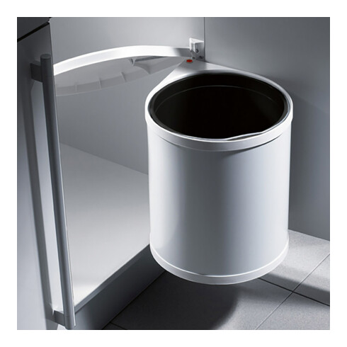 Hettich BIN.IT CL ABFALLS KB400MM 15L WEISS/KST.