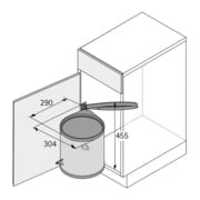 Hettich BIN.IT CL ABFALLS KB400MM 15L WEISS/KST.-5