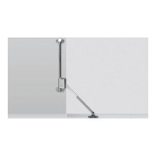 Hettich Klappenhalter Klassik D mit Lager L 258 D / 400, links, vernickelt