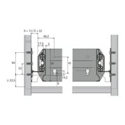 Hettich Büroschr.-Auszugsführung für Endlosbauweise Quadro Duplex 60 9078694 verzinkt-3