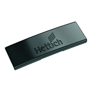 Hettich Cache décoratif pour bras de charnière Sensys, 9091821 acier obsidienne noir
