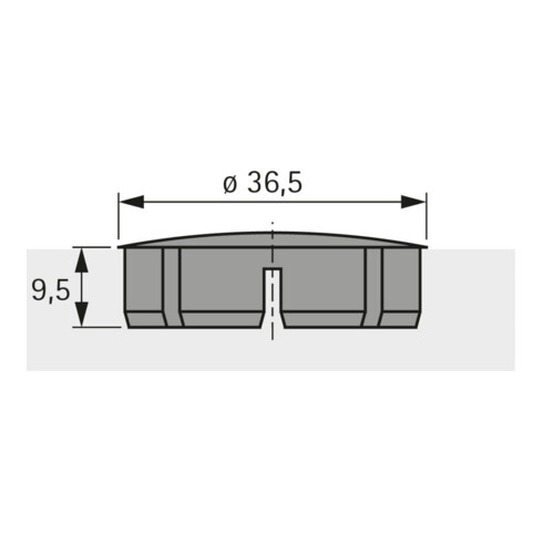 Hettich Cache-vis de meuble 25204, pour charnière à cupule plastique blanc