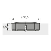 Hettich Cache-vis de meuble 25204, pour charnière à cupule plastique blanc-3