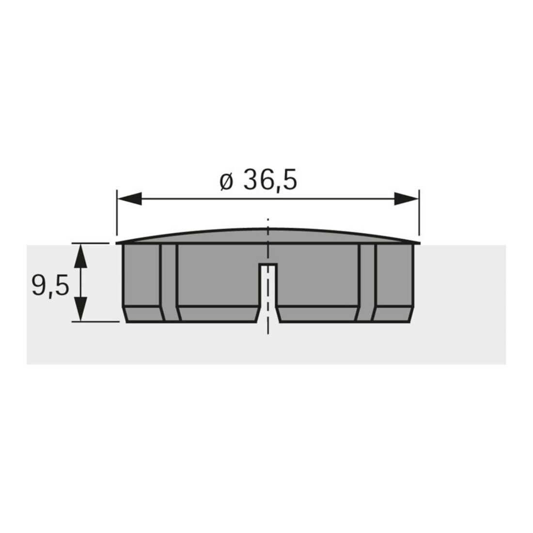Hettich Cache-vis de meuble 25204, pour charnière à cupule plastique blanc