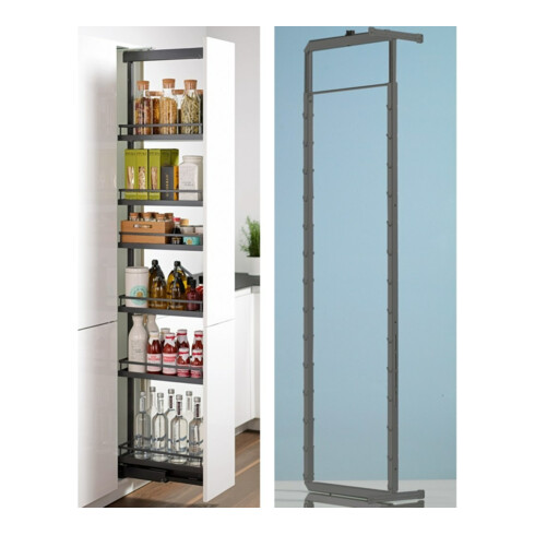 Hettich Cadre d'extraction armoire haute Dispensa 90° 9117213, 1545-1945mm acier