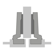 Hettich Charnière d’armoire Intermat 9924, 72965 95°, déport 9,5 mm, zinc injecté, nickelé-4