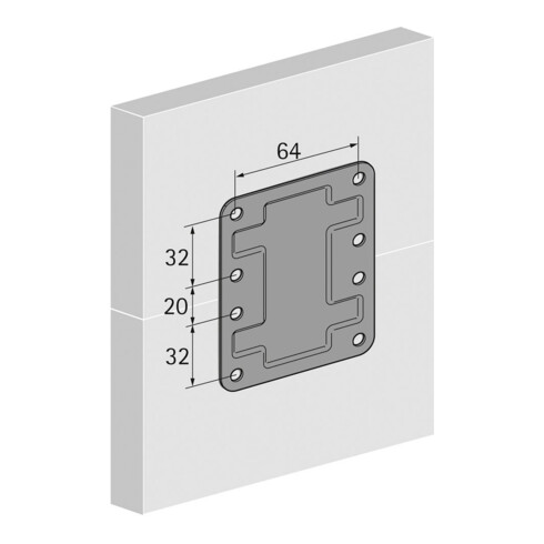 Hettich Charnière de connexion coulissante, TopLine 9277156 Acier, zingué