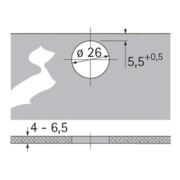 Hettich Charnière de meuble Intermat 9904, 72968 95°, déport 16 mm ZDG nickelé argenté-2