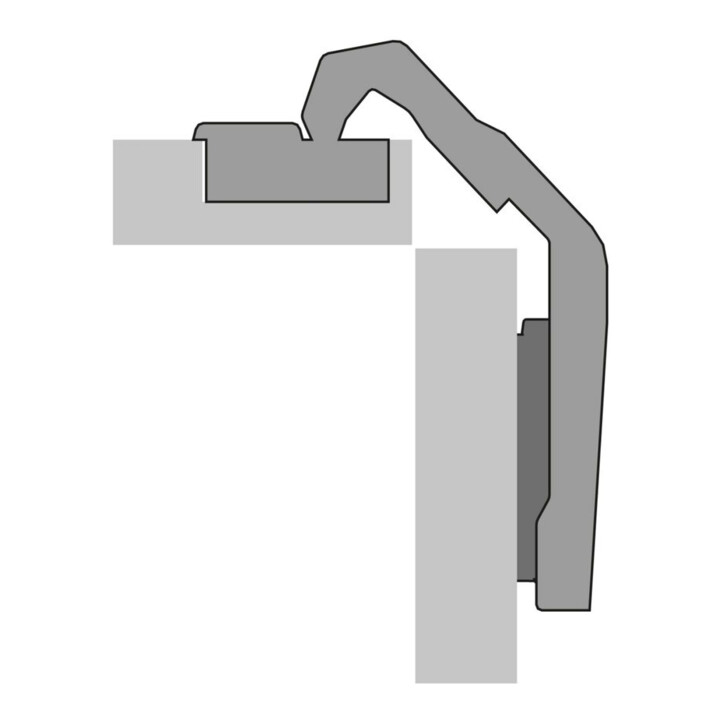 Hettich Charnière de meuble Intermat 9930 9090109, 50° ZDG argent nickelé