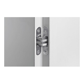 Hettich Charnière d'encastrement arrondie, 180° 9133178 ZDG aspect inox
