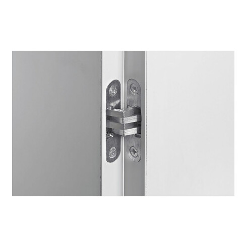 Hettich Charnière d'encastrement arrondie, 180° 9133178 ZDG aspect inox