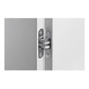 Hettich Charnière d'encastrement arrondie, 180° 9133178 ZDG aspect inox