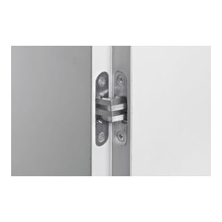 Hettich Charnière d'encastrement arrondie, 180° 9133178 ZDG aspect inox