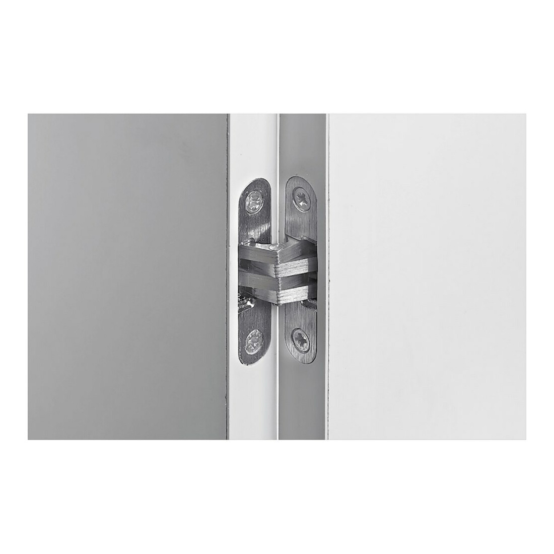 Hettich Charnière encastrée meuble arrondie, 180° 9133179 ZDG aspect inox