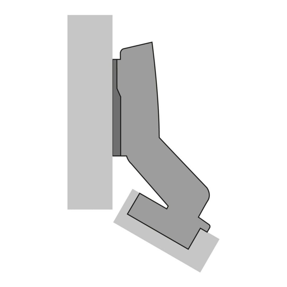 Hettich Charnière Sensys 8639i 9088017, 95° ZDG argent nickelé