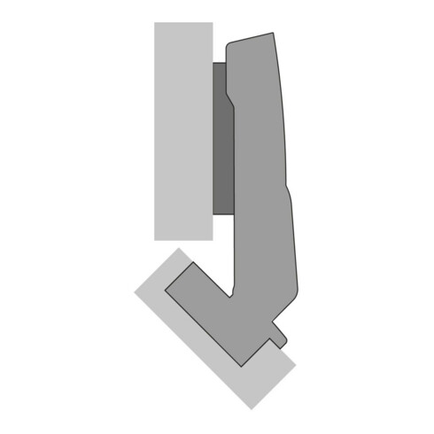 Hettich Charnière Sensys 8639i 9088018, 95° ZDG argent nickelé