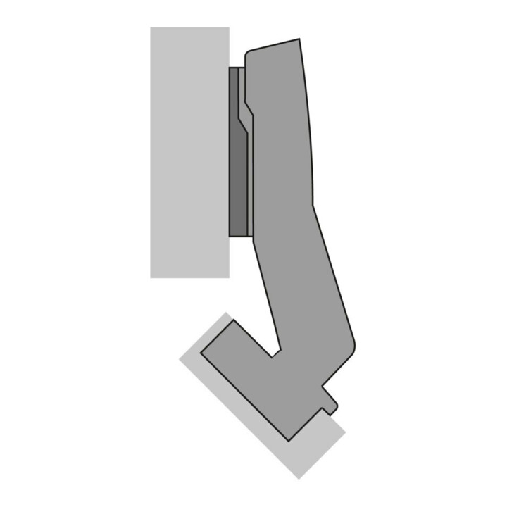 Hettich Charnière Sensys 8639i 9088019, 95° ZDG argent nickelé