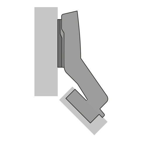 Hettich Charnière Sensys 8639i 9088020, 95° ZDG argent nickelé