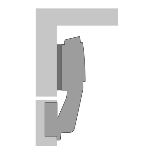 Hettich Charnière Sensys 8639i 9088075, 95° ZDG argent nickelé