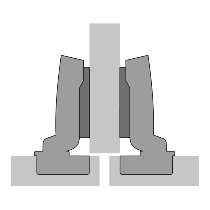 Hettich Charnière Sensys 8676 9094460, 110°, décalée 9,5 mm acier argent nickelé