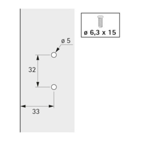 Hettich charnière spéciale ET 582 K.0,0mm z.Aufschr.