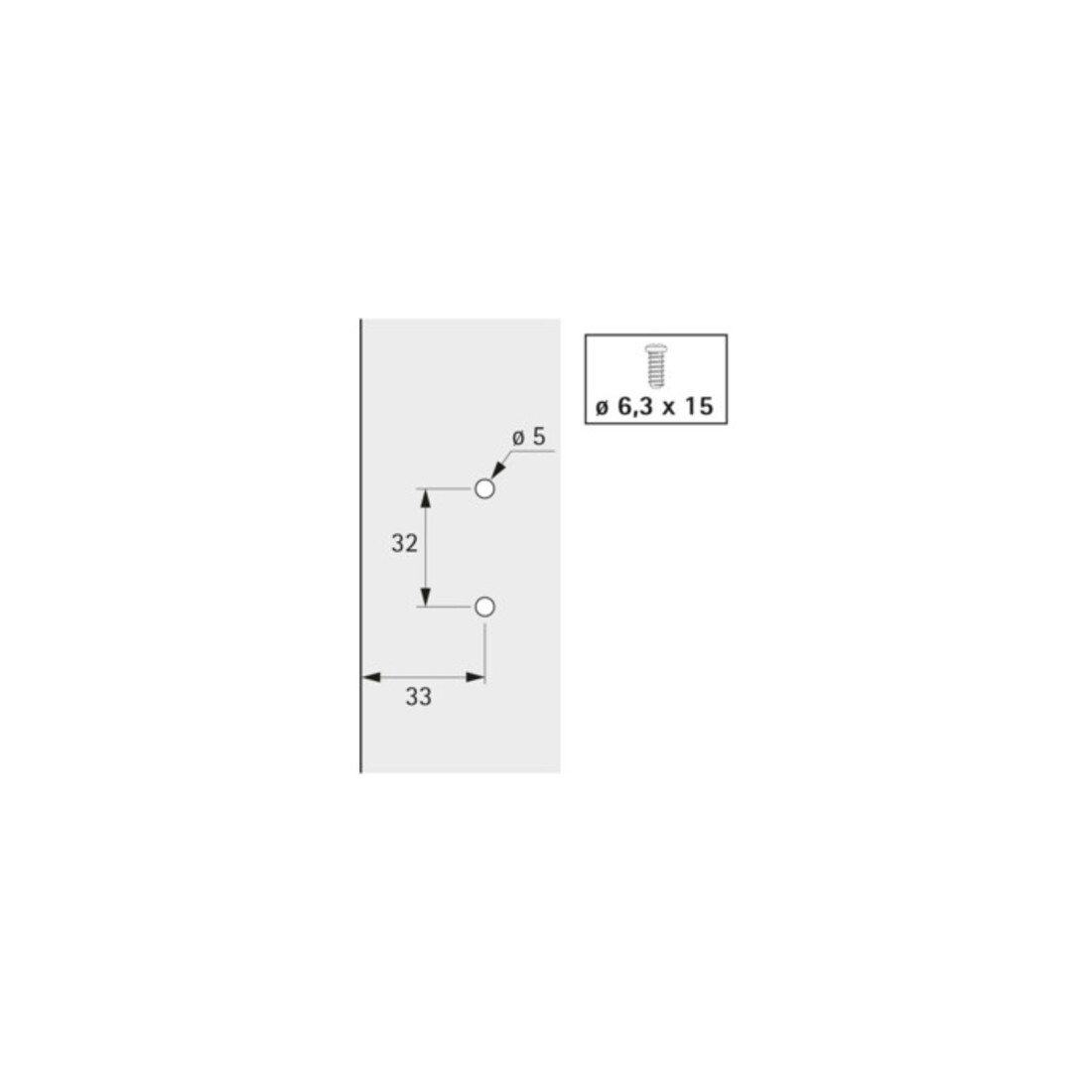 Hettich charnière spéciale ET 582 K.0,0mm z.Aufschr.
