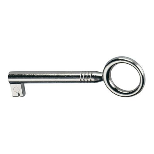 Hettich Clé type 948596 avec panneton, tige, diamètre 6, nickelée