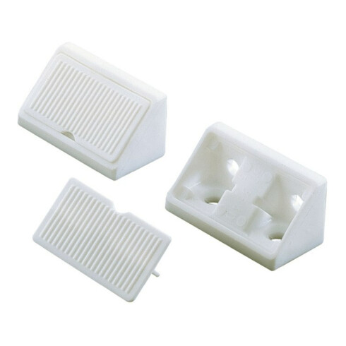 Hettich Connecteur d'angle universel avec capuchon 44742 plastique blanc