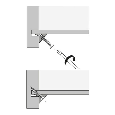 Hettich Connecteur de paroi arrière RV8, 79438 plastique blanc, non traité