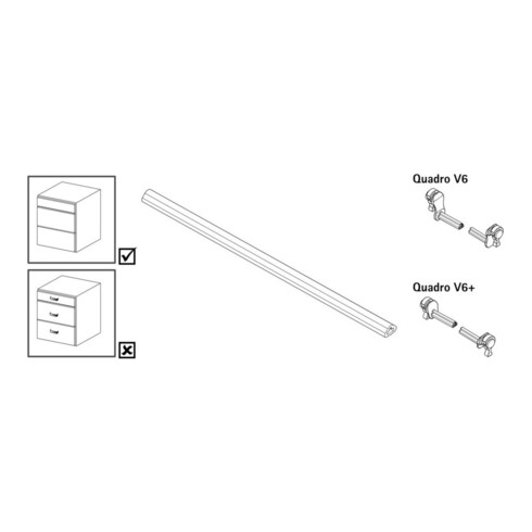 Hettich Connecteur Quadro 9221295 gris