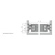 Hettich Conteneur d'appoint Quadro Duplex 30 9136065 Acier galvanisé