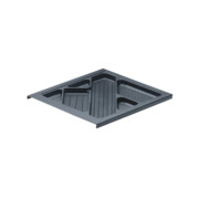 Hettich Corbeille à fournitures de bureau 1079061 plastique noir
