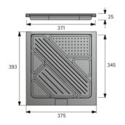 Hettich Corbeille à matériel d’écriture 9007183 plastique aspect alu-3