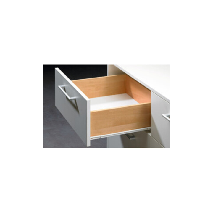 Hettich coulisse à sortie partielle FR 402 avec Stop Control STA blanc L.350mm 25kg Longueur de tiroir 350mm