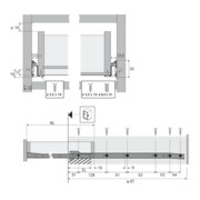 Coulisse à sortie partielle Hettich FR 402 avec Stop Control STA, blanc, 25kg-4