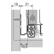 Hettich Coulisse à sortie totale sous plan, 9307659, 470 mm, acier-3