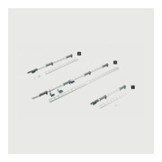 Hettich coulisse pivotante axe tournant angle, LeMans II 9132547 gauche corps 720-900mm blanc