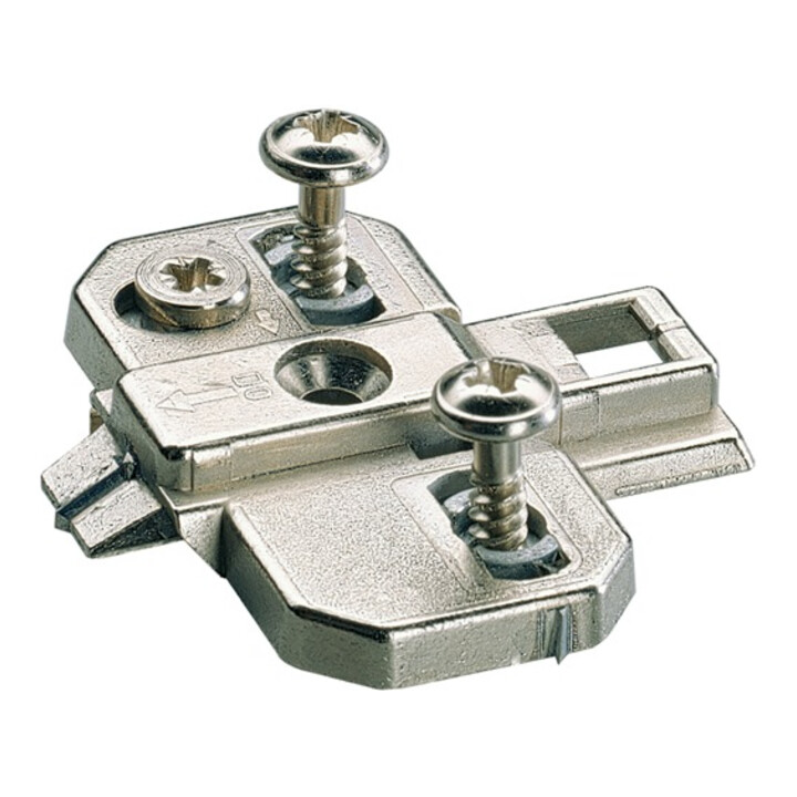 Hettich croix Sys.9000 Intermat zinc moulé sous pression 1,5mm gravure sur bois prémontée