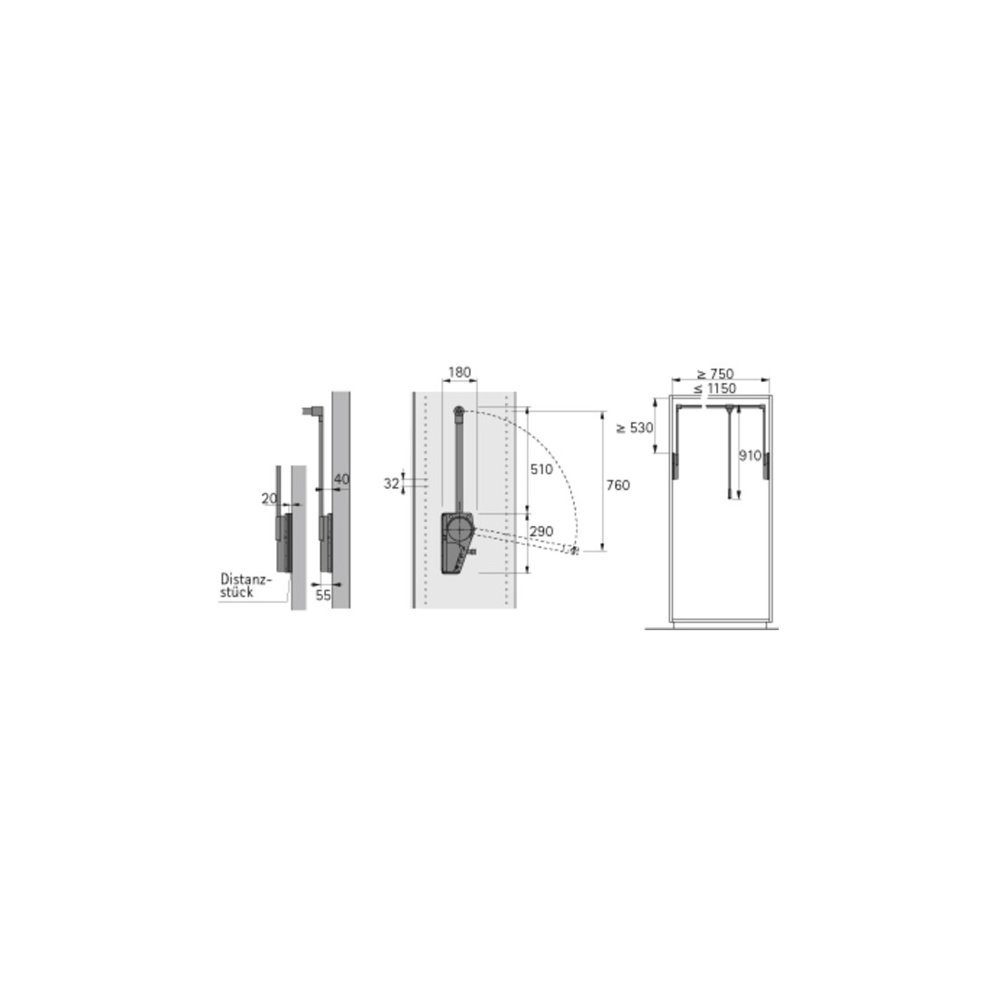 Hettich Distanzstück, 20 mm